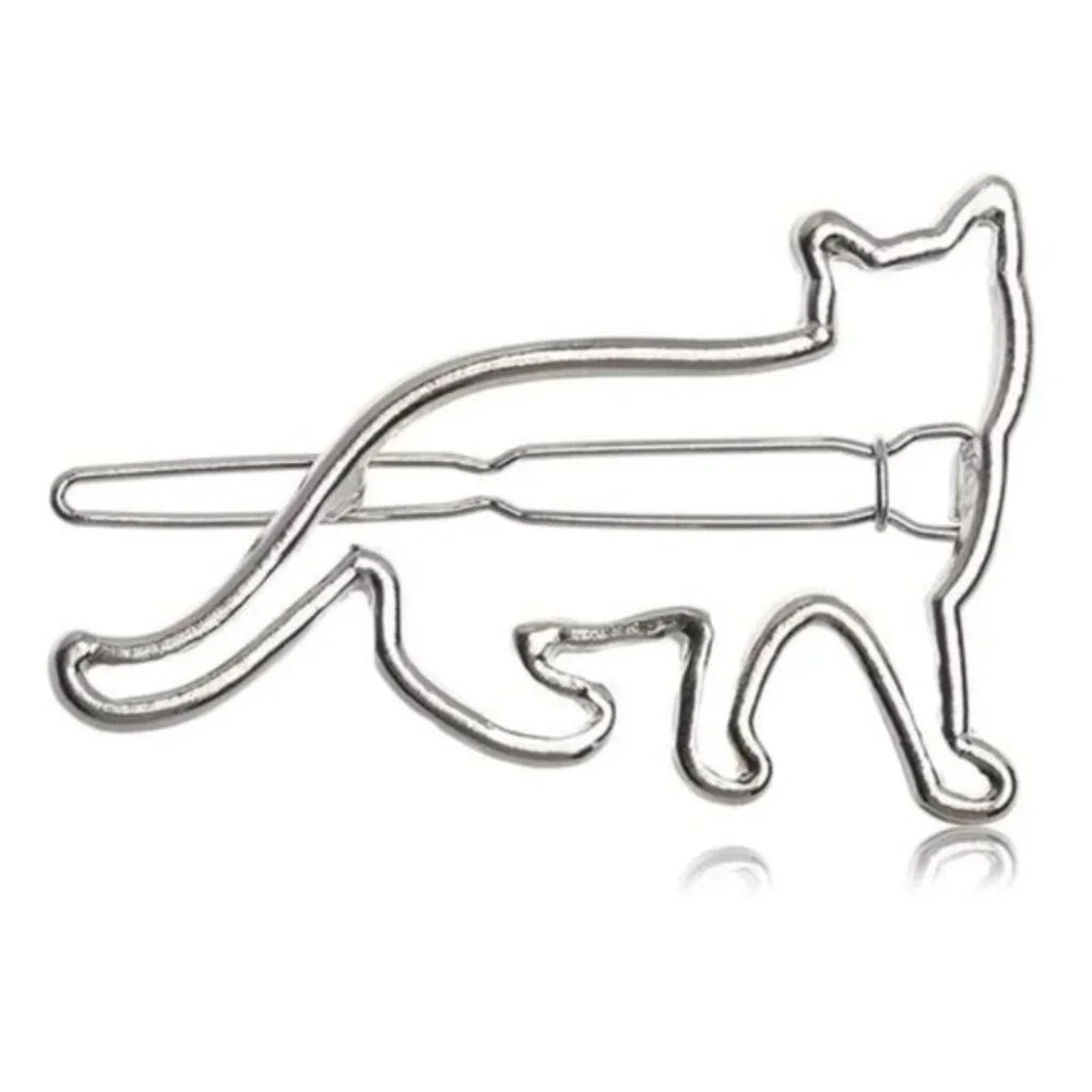 Brandy Melville Silver Metal Cat Kitten Hair Clip